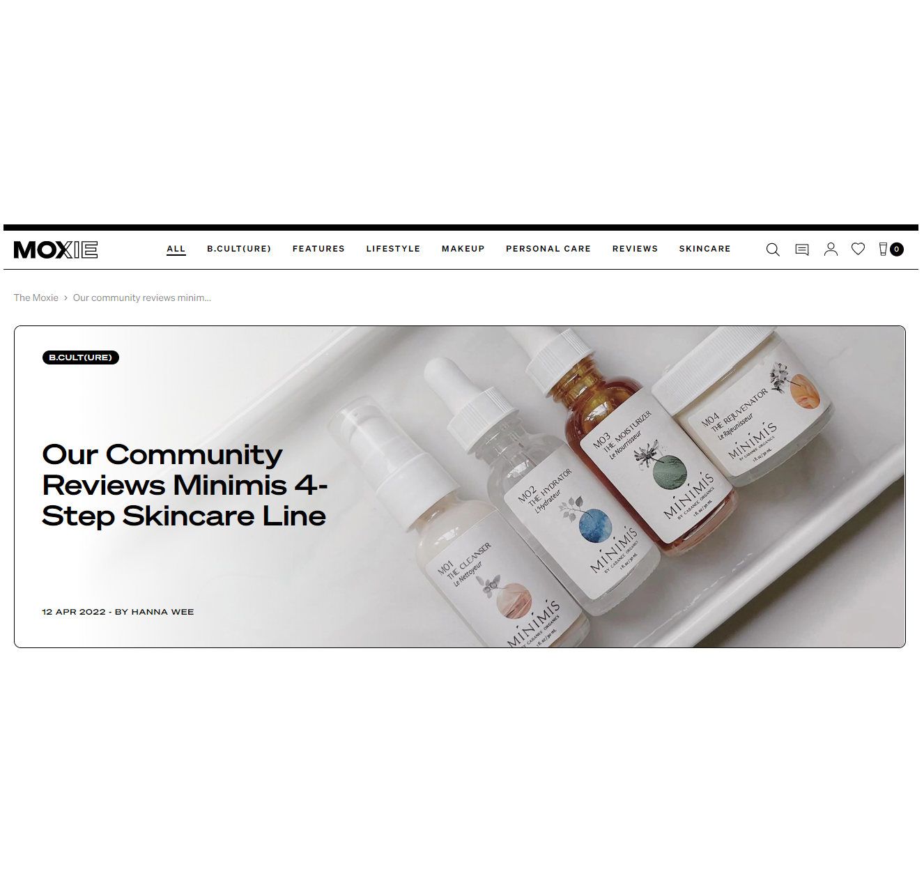Our Community Reviews Minimis 4-Step Skincare Line